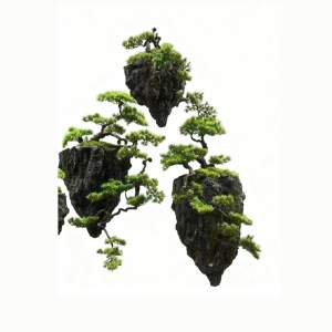 sg-5412-7 SUPERGREENS ΤΕΧΝΗΤΟ ΚΡΕΜΑΣΤΟ ΜΠΟΝΣΑΙ ΠΕΥΚΟ ΣΕ ΠΕΤΡΑ ″AERIAL ROCK″ ΠΡΑΣΙΝΟ 130 ΕΚ.