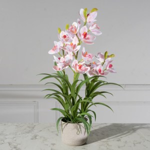sg-6401-6 SUPERGREENS ΤΕΧΝΗΤΟ ΦΥΤΟ ΟΡΧΙΔΕΑ ″CYMBIDIUM ORCHID″ ΡΟΖ 70 ΕΚ.