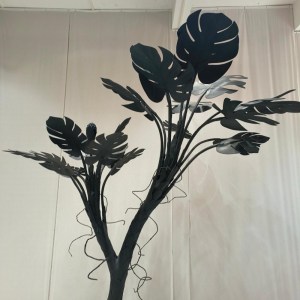 sg-6421-6 SUPERGREENS ΤΕΧΝΗΤΟ ΔΕΝΤΡΟ EVA ΜΟΝΣΤΕΡΑ ″NOIR LEAF″ ΜΑΥΡΟ 320 ΕΚ.