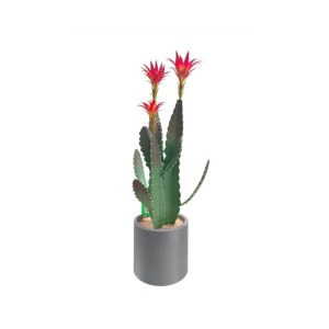 sg-7031-6 SUPERGREENS ΤΕΧΝΗΤΟ ΦΥΤΟ ΚΑΚΤΟΣ ″FLORA SPIKE″ ΠΡΑΣΙΝΟ ΜΕ ΑΝΘΗ ΦΟΥΞΙΑ 80 ΕΚ.