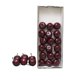 sg-7990-7 SUPERGREENS ΔΙΑΚΟΣΜΗΤΙΚΟ ΜΗΛΟ ΣΚΟΥΡΟ ΚΟΚΚΙΝΟ SET/24 Ø3,5 ΕΚ.