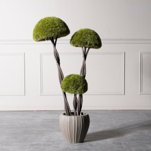 sg-8121-6 SUPERGREENS UV ΤΕΧΝΗΤΟ ΔΕΝΤΡΟ ΜΠΟΝΣΑΙ MOSS MUSHROOM ΤΡΙΠΛΟ ΠΡΑΣΙΝΟ 120 ΕΚ.