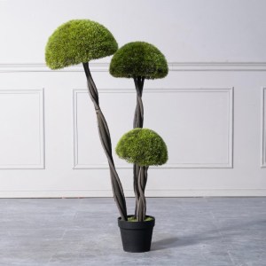 sg-8121-6 SUPERGREENS UV ΤΕΧΝΗΤΟ ΔΕΝΤΡΟ ΜΠΟΝΣΑΙ MOSS MUSHROOM ΤΡΙΠΛΟ ΠΡΑΣΙΝΟ 120 ΕΚ.