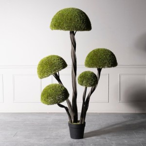 sg-9121-6 SUPERGREENS UV ΤΕΧΝΗΤΟ ΔΕΝΤΡΟ ΜΠΟΝΣΑΙ MOSS MUSHROOM ΠΕΝΤΑΠΛΟ ΠΡΑΣΙΝΟ 180 ΕΚ.