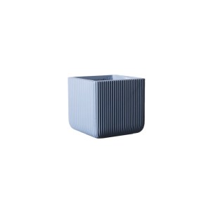 sg-A-1050-8 SUPERGREENS ΓΛΑΣΤΡΑ ΠΗΛΙΝΗ ΤΕΤΡΑΓΩΝΗ STRIPE ΜΠΛΕ S 24X24X23 ΕΚ.