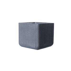sg-A-4170-8 SUPERGREENS ΓΛΑΣΤΡΑ ΠΗΛΙΝΗ ΤΕΤΡΑΓΩΝΗ ″STRIPE″ ΓΚΡΙ ΣΚΟΥΡΟ S 23X23X22 ΕΚ.