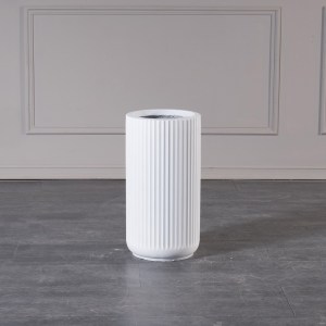 sg-A-7170-8 SUPERGREENS ΓΛΑΣΤΡΑ ΠΗΛΙΝΗ ΚΥΛΙΝΔΡΟΣ ″STRIPE″ ΛΕΥΚΗ S 26X26X50 ΕΚ.