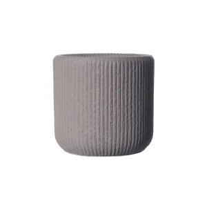 sg-A-8170-8 SUPERGREENS ΓΛΑΣΤΡΑ ΠΗΛΙΝΗ ΣΤΡΟΓΓΥΛΗ ″STRIPE″ ΚΑΦΕ S 27X27X25 ΕΚ.