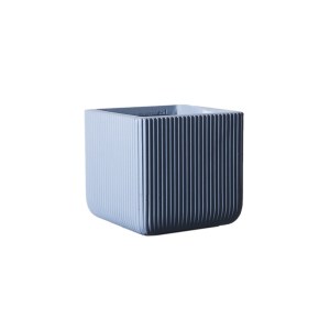 sg-C-1050-8 SUPERGREENS ΓΛΑΣΤΡΑ ΠΗΛΙΝΗ ΤΕΤΡΑΓΩΝΗ STRIPE ΜΠΛΕ L 37X37X33 ΕΚ.