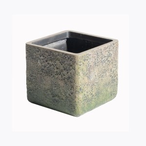 sg-C-2840-8 SUPERGREENS ΓΛΑΣΤΡΑ ΠΗΛΙΝΗ ΤΕΤΡΑΓΩΝΗ ΒΡΥΑ ΠΡΑΣΙΝΗ 37X37X32 ΕΚ.