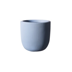 sg-C-6940-8 SUPERGREENS ΓΛΑΣΤΡΑ ΠΗΛΙΝΗ ΣΤΡΟΓΓΥΛΗ STRIPE ΜΠΛΕ L 37X37X33 ΕΚ.