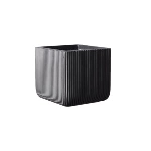 sg-C-9940-8 SUPERGREENS ΓΛΑΣΤΡΑ ΠΗΛΙΝΗ ΤΕΤΡΑΓΩΝΗ STRIPE ΓΚΡΙ L 37X37X33 ΕΚ.