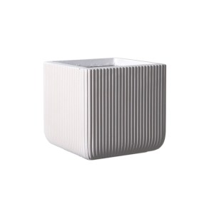 sg-D-0050-8 SUPERGREENS ΓΛΑΣΤΡΑ ΠΗΛΙΝΗ ΤΕΤΡΑΓΩΝΗ STRIPE ΛΕΥΚΗ XL 44X44X38 ΕΚ.