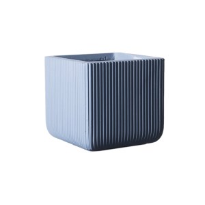 sg-D-1050-8 SUPERGREENS ΓΛΑΣΤΡΑ ΠΗΛΙΝΗ ΤΕΤΡΑΓΩΝΗ STRIPE ΜΠΛΕ XL 44X44X38 ΕΚ.
