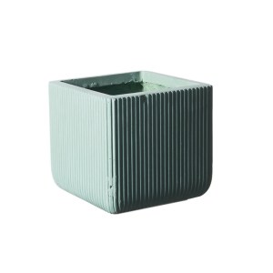 sg-D-2050-8 SUPERGREENS ΓΛΑΣΤΡΑ ΠΗΛΙΝΗ ΤΕΤΡΑΓΩΝΗ STRIPE ΜΕΝΤΑ XL 44X44X38 ΕΚ.