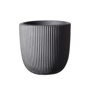 sg-D-4940-8 SUPERGREENS ΓΛΑΣΤΡΑ ΠΗΛΙΝΗ ΣΤΡΟΓΓΥΛΗ STRIPE ΓΚΡΙ XL 44X44X36,5 ΕΚ.