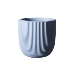 sg-D-6940-8 SUPERGREENS ΓΛΑΣΤΡΑ ΠΗΛΙΝΗ ΣΤΡΟΓΓΥΛΗ STRIPE ΜΠΛΕ XL 44X44X36,5 ΕΚ.