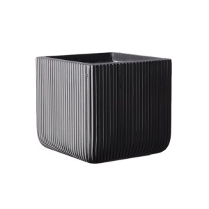 sg-D-9940-8 SUPERGREENS ΓΛΑΣΤΡΑ ΠΗΛΙΝΗ ΤΕΤΡΑΓΩΝΗ STRIPE ΓΚΡΙ XL 44X44X38 ΕΚ.