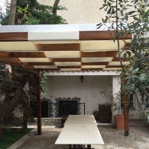 shw-10-114006-12297 ΞΥΛΙΝΗ ΠΕΡΓΚΟΛΑ ΑΠΟ ΤΟΙΧΟ ΜΕ ΤΕΝΤΟΠΑΝΟ 48,3ΕΚ. - 300 X 400ΕΚ.