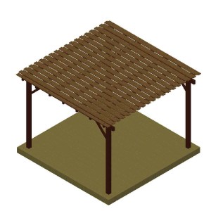 shw-10-294290-12364 ΞΥΛΙΝΗ ΠΕΡΓΚΟΛΑ ΜΕ ΔΙΠΛΗ ΤΑΒΛΑ 300 X 500ΕΚ.