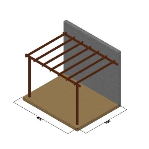 shw-10-363060-12315 ΞΥΛΙΝΟΣ ΣΚΕΛΕΤΟΣ ΠΕΡΚΟΛΑΣ ΑΠΟ ΤΟΙΧΟ 400 X 500ΕΚ.