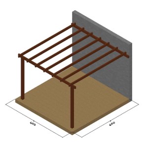 shw-10-363060-12316 ΞΥΛΙΝΟΣ ΣΚΕΛΕΤΟΣ ΠΕΡΚΟΛΑΣ ΑΠΟ ΤΟΙΧΟ 400 X 500ΕΚ.