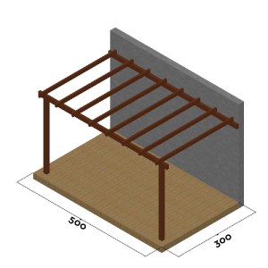 shw-10-363060-12317 ΞΥΛΙΝΟΣ ΣΚΕΛΕΤΟΣ ΠΕΡΚΟΛΑΣ ΑΠΟ ΤΟΙΧΟ 400 X 500ΕΚ.