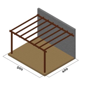 shw-10-363060-12318 ΞΥΛΙΝΟΣ ΣΚΕΛΕΤΟΣ ΠΕΡΚΟΛΑΣ ΑΠΟ ΤΟΙΧΟ 400 X 500ΕΚ.