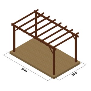 shw-10-365900-12312 ΞΥΛΙΝΟΣ ΣΚΕΛΕΤΟΣ ΠΕΡΓΚΟΛΑΣ 400 X 400ΕΚ.