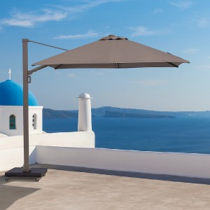 shw-20207-20428 PREMIUM ΠΕΡΙΣΤΡΕΦΟΜΕΝΗ ΟΜΠΡΕΛΑ ΚΗΠΟΥ 3X3M ΜΠΕΖ TAUPE