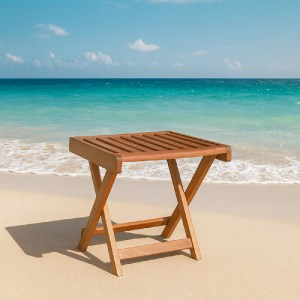 shw-22023-22401 ΒΟΗΘΗΤΙΚΟ ΤΡΑΠΕΖΙ ΞΑΠΛΩΣΤΡΑΣ TEAK 45(Υ) X 40 X 40ΕΚ.