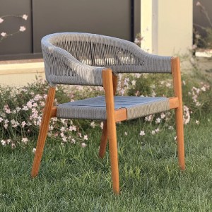 shw-22025-21407 PREMIUM ΚΑΡΕΚΛΑ TEAK ΜΕ ΓΚΡΙ ΣΧΟΙΝΙΑ