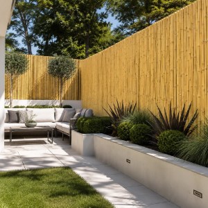 shw-30401-24278 ΚΑΛΑΜΩΤΗ ΚΙΤΡΙΝΟ BAMBOO Ø25-30MM ΜΕ INOX ΣΥΡΜΑ 150 X 250ΕΚ.