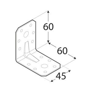shw-4056-8993 ΓΩΝΙΑ ΣΥΝΔΕΣΗΣ ΞΥΛΟΥ 60 X 60 X 45MM ΓΩΝΙΑ 60 X 60 X 45MM