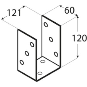 shw-4834-8928 ΒΑΣΗ ΞΥΛΟΥ U 91 X 91 X150MM