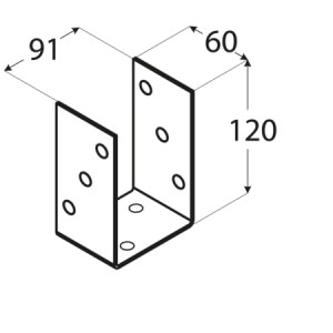 shw-4835-8925 ΒΑΣΗ ΞΥΛΟΥ U 101 X 101 X150MM