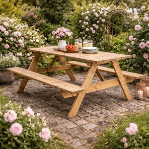 shw-60262-23612 ΞΥΛΙΝΟ ΤΡΑΠΕΖΙ ΠΙΚ-ΝΙΚ 200ΕΚ. ΓΙΑ 6-8 ΑΤΟΜΑ