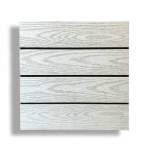 shw-70239-13526 ΠΛΑΚΑΚΙ WPC ΜΕ ΟΨΗ ΞΥΛΟΥ 30 X 30ΕΚ. - ΛΕΥΚΟ/ΜΠΕΖ