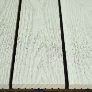 shw-70239-13527 ΠΛΑΚΑΚΙ WPC ΜΕ ΟΨΗ ΞΥΛΟΥ 30 X 30ΕΚ. - ΛΕΥΚΟ/ΜΠΕΖ