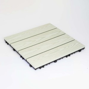 shw-70239-15755 ΠΛΑΚΑΚΙ WPC ΜΕ ΟΨΗ ΞΥΛΟΥ 30 X 30ΕΚ. - ΛΕΥΚΟ/ΜΠΕΖ