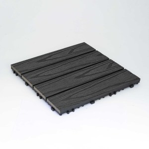 shw-70240-15759 ΠΛΑΚΑΚΙ WPC ΜΕ 3D ΟΨΗ ΞΥΛΟΥ 30 X 30ΕΚ. | ΓΚΡΙ ΣΚΟΥΡΟ