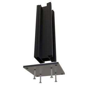 shw-75101-18058 ΚΟΛΩΝΑ ΑΝΟΔΙΩΜΕΝΟ ΑΛΟΥΜΙΝΙΟ ΜΑΤ ΜΑΥΡΟ | 7,5 X 7,5 X 100ΕΚ.