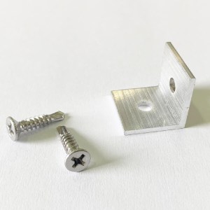 shw-77687-14589 ΓΩΝΙΑ ΣΥΝΔΕΣΗΣ INOX ΜΕ ΒΙΔΕΣ 20X20X2MM