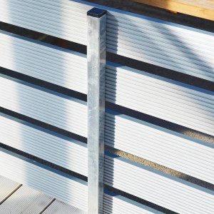 shw-80005-25014 ΓΑΛΒΑΝΙΣΜΕΝΗ ΚΟΛΩΝΑ WPC ΠΕΡΙΦΡΑΞΗΣ ΜΕ ΒΑΣΗ 4×4×150 ΕΚ.