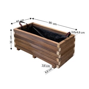 tesias-0105-0105-00 ΖΑΡΝΤΙΝΙΕΡΑ ΞΥΛΙΝΗ ΠΑΡΑΛ/ΜΗ 90X40X36CM-TESIAS GROUP
