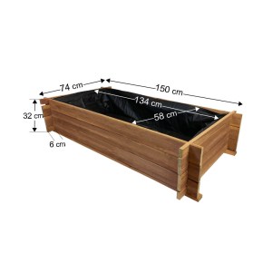 tesias-0203-0203-00 ΛΑΧΑΝΟΚΗΠΟΣ ΜΕ ΠΑΤΟ 150X74X32CM-TESIAS GROUP