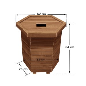 tesias-1854-1854-00 ΞΥΛΙΝΟΣ ΚΑΔΟΣ ΑΠΟΡΡΙΜΜΑΤΩΝ ΕΞΑΓΩΝΟΣ | ΚΛΕΙΣΤΕΣ ΓΩΝΙΕΣ | Δ52X64CM - 110LT-TESIAS GROUP