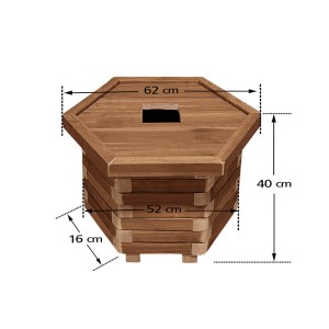 tesias-1856-1856-00 ΞΥΛΙΝΟΣ ΚΑΔΟΣ ΑΠΟΡΡΙΜΜΑΤΩΝ ΕΞΑΓΩΝΟΣ | ΑΝΟΙΧΤΕΣ ΓΩΝΙΕΣ | Δ52X40CM - 60LT-TESIAS GROUP