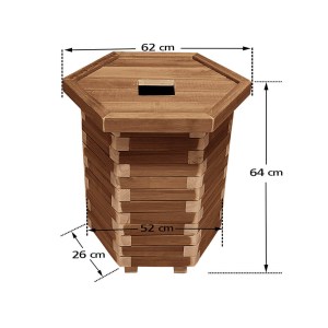 tesias-1857-1857-00 ΞΥΛΙΝΟΣ ΚΑΔΟΣ ΑΠΟΡΡΙΜΜΑΤΩΝ ΕΞΑΓΩΝΟΣ | ΑΝΟΙΧΤΕΣ ΓΩΝΙΕΣ | Δ52X64CM - 110LT-TESIAS GROUP