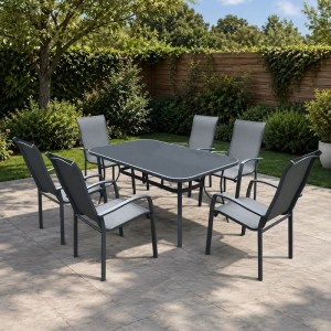 woo-106224_verona-set-trapezaria-kipou-metallo-textilene-anthraki-trapezi-160x96-6-polythrones-enlarge VERONA SET ΤΡΑΠΕΖΑΡΙΑ ΚΗΠΟΥ: ΜΕΤΑΛΛΟ - TEXTILENE ΑΝΘΡΑΚΙ, :ΤΡΑΠΕΖΙ 160X96 + 6 ΠΟΛΥΘΡΟΝΕΣ